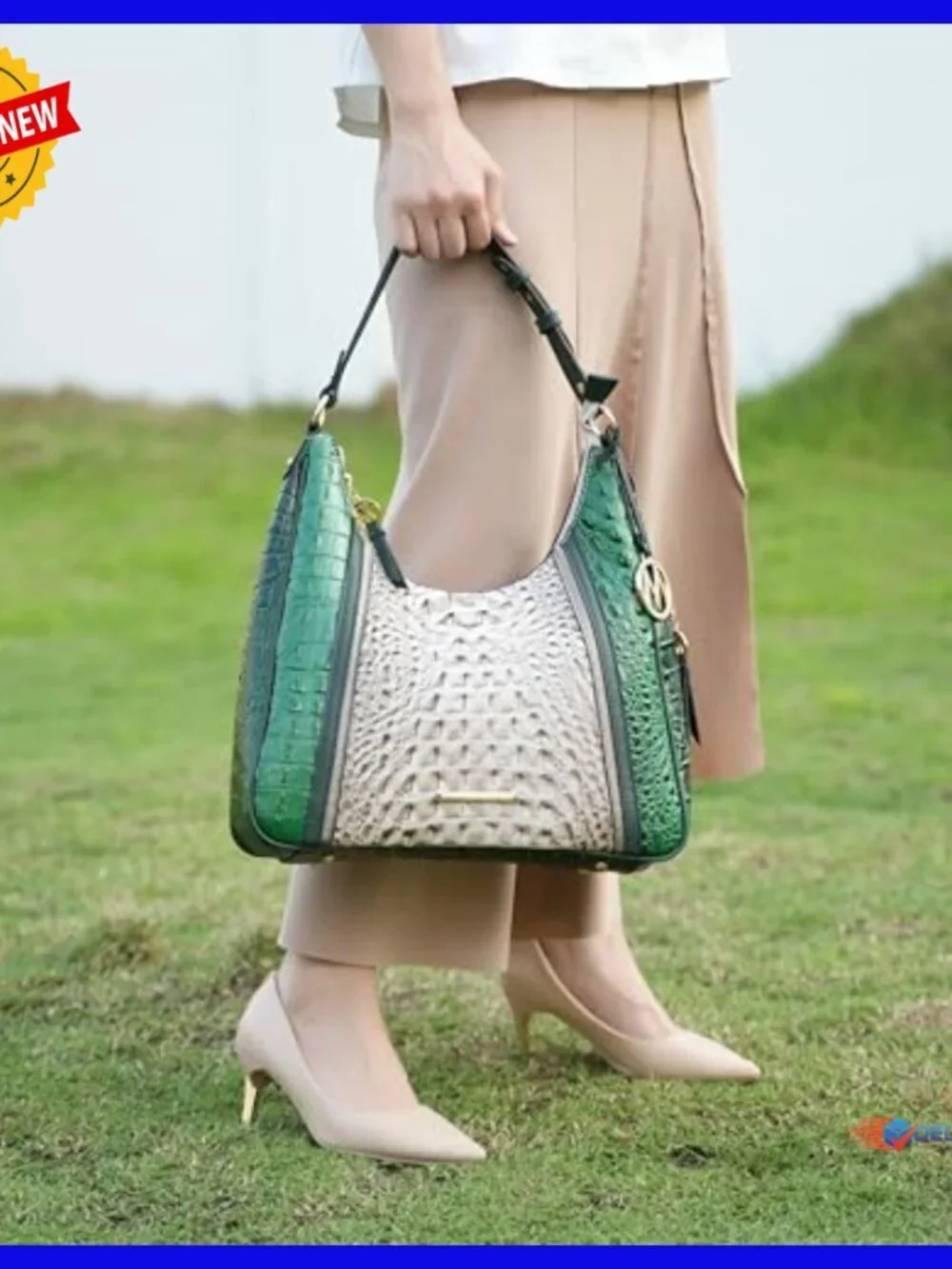 Large Vegan Leather Hobo Bag with Multiple Pockets and Adjustable Shoulder Strap